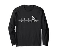 Golfer Heartbeat Line - Golf Lover Golf Player Maglia a Manica