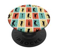 Golfing Golf Sport Retro Vintage Theme for Golfer Men PopSockets PopGrip Adesivo