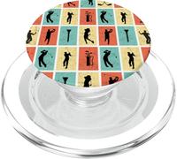 Golfing Golf Sport Retro Vintage Theme for Golfer Men PopSockets PopGrip per MagSafe