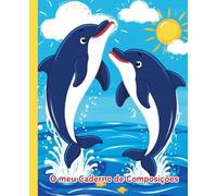 Golfinhos - Caderno Escolar Criativo para Crianças | Dyslexic Friendly: 72 páginas pautadas | Estímulo à escrita e imaginação | Ideal para aprendizagem inclusiva e divertida