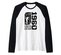 Golfisti Compleanno Nata nel 1960 Palla da Golf Golf Maglia con Maniche Raglan
