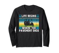Golfisti Life Begins Where The Pavement Ends Golf Maglia a Manica