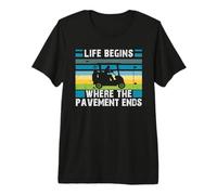 Golfisti Life Begins Where The Pavement Ends Golf Maglietta Premium