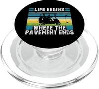 Golfisti LIFE BEGINS WHERE THE PAVEMENT ENDS Golf PopSockets PopGrip per MagSafe
