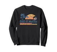 Golfo del Messico Retro - Vintage Beach Coastal Graphic Felpa