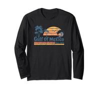 Golfo del Messico Retro - Vintage Beach Coastal Graphic Maglia a Manica