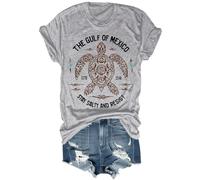 Golfo del Messico T Shirt Donna Uomo Il Golfo del Messico Resist Sea Turtle Shirt, Grigio, S
