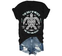 Golfo del Messico T Shirt Donna Uomo Il Golfo del Messico Resist Sea Turtle Shirt, Nero , XL