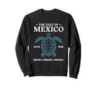 Golfo del Messico Vintage Tribal Sea Turtle Art Design Felpa