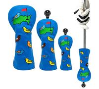 Golfschlägerkopfmanschette, Green Design Golfschläger-Schlägerhauben Für Damen, 3pcs Elastic Club Irons Covers Set, Driver Head Cover Für Golftraining