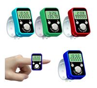 Golgner 4 Pezzi Contatori Digitali per Dita, Contatore Manuale Meccanico, Contatori Elettronici per Dita, Contatore Manuale Resettabile con Display a 5 Cifre, Contatore per Dita, Contatore di Righe