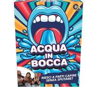 Goliath - ACQUA IN BOCCA - Gioco di Società Divertente per Bambini da 8 Anni in su - Parla con l’Acqua in Bocca - Party Game Esilarante - 2-4 Giocatori - Carte, Bicchieri, Clessidra - In Italiano