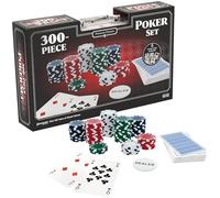 Goliath - CASSETTA DA POKER : SET 300 CHIPS - Cassetta in alluminio completa di gioco di carte, 300 fiches da poker e 5 dadi - Gioco da tavolo per adulti e bambini dai 6 anni - 2 + giocator