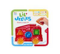 Goliath - LIL’ JELLIES Jelly Firetruck - Camion dei Pompieri Sensoriale su Ruote per Bambini - Forme da Inserire, Materiali Squishy da Toccare e Abilità Motorie - Gioco Prima Infanzia da 6 Mesi