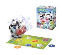 Muu muu achuu, gioco in scatola per bambini e bambine dai 4 anni in su, simpatica mucca che fa le bolle, con suoni e starnuto