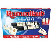 Goliath Rummikub 6 Giocatori - Un Gioco da Tavolo di Numeri dai 7 Anni | 158 tessere colorate e sei supporti per formare tris e scale - il celebre classico - per gruppi numerosi e amici