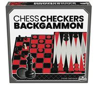 Goliath Scacchi, Dama e Backgammon, Set 3 in 1 di Giochi da Tavolo Classici per 2 Giocatori, Giochi da Tavolo per Bambini dai 6 anni in su