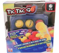 Goliath - TIC TAC GO - Gioco di umore e abilità per adulti e bambini dai 6 anni in su - Gioco da tavolo con tabellone mobile - Lancia le palline per allinearne 3 dello stesso colore - 2 giocatori