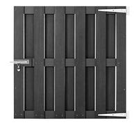 Goliraya Cancello da Giardino in WPC Grigio 100x100 cm/100x150 cm,Cancello Singolo,Cancello da Esterno,Cancello per Recinzione