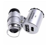 Goliton mini microscopio tasca Magnifier 60X tenuto in mano del gioielliere LED lente di ingrandimento della lampada