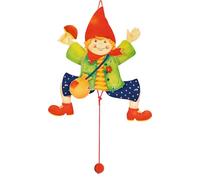 Gollnest & Kiesel goki 53004 - Statuetta a Forma di Campanello, in Legno, per Bambini, Motivo Classico con Figura Mobile e Cordino, 38 cm x 22 cm x 3 cm, a Partire dai 3 Anni in su
