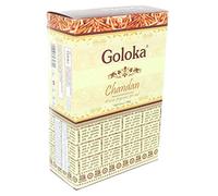 GOLOKA, Bastoncini di incenso/Masala Chandan, in Legno di Sandalo, 12 Pezzi