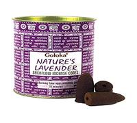 Goloka - Coni di incenso effetto Backflow, aroma: lavanda naturale