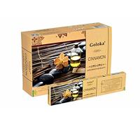 Goloka - Incenso aromaterapico alla cannella, 12 confezioni da 15 g