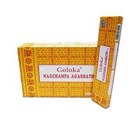 Goloka Nagchampa Agarbathi, incenso, Bambù, Confezione da 12 x 16 gr