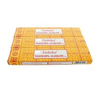 Goloka Nagchampa Agarbathi, incenso, Bundle of 3 Packs