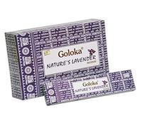 GOLOKA Nature's Lavender Incense - Incenso di Lavanda (confezione da 12 scatole x 15 g)