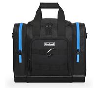 Goloni Borsa da bowling per Singer Ball con supporto imbottito per palla, 2 tasche per scarpe da bowling fino alla taglia 44 e accessori