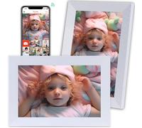 Golony Cornice fotografica digitale WiFi, 10,1 pollici, 1280 x 800 IPS LCD touchscreen, memoria interna da 32 GB, rotazione automatica, condividere istantaneamente momenti con app Frameo, bianco