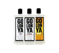 Golonya - LEMON - MANDARIN - FIG - Tre Flaconi Acqua di Colonia - Kolonya 3x250 ml - Rinfrescante - Intenso - Sentore Limone, Mandarino, Fico - Profumo unisex