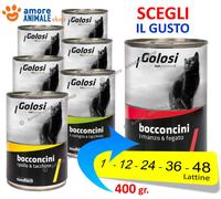 GOLOSI Cat Bocconcini, Lattine 400 gr → GUSTI Vari - Umido Gatto, Cibo Per Gatti