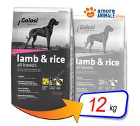Golosi DOG Adult → Agnello e Riso - 12 kg - Crocchette Cani, Mangime Cane