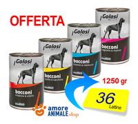 GOLOSI Dog Bocconi, Lattine 1250 gr → GUSTI Vari - Umido Cane, Cibo Per Cani