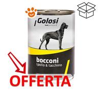 Golosi Dog Bocconi Pollo e Tacchino - Golosi Dog Bocconi Pollo e Tacchino - Lattina Da 1250 Gr - CONFEZIONE RISPARMIO