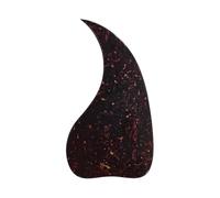 Golpeador De Guitarra Folk Battipenna A Forma Di Lacrima In Celluloide A Strisce Gialle(3/4)