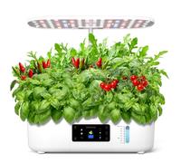 GOLUMUP Serra Idroponica 13 Baccelli, Luce LED, Timer Automatico | Smart Garden Doppia Modalità, Luce Crescita Spettro Completo, Altezza Regolabile, Pompa Silenziosa, Serbatoio 5L, Bianco