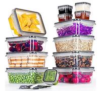 GoMaihe 26 pezzi Contenitori Ermetici per Alimenti - (13 contenitori, 13 coperchi), Contenitore Plastica con Coperchio, 100% a Prova di Perdite, Lavastoviglie, Freezer e Microonde, Senza BPA