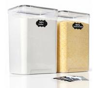 GoMaihe Contenitori ermetici per alimenti, 2 x 9,5 L per 10 kg di farina