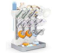 GoMaihe Scola Biberon Grande: Supporto Verticale per Scolabiberon - Supporto Salvaspazio da Banco per Scolabiberon e Accessori per Neonati, Grigio