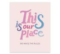 GOMAKERER 1 poster con Testo Musicale, Taylor Room Decor Aesthetic This Is Our Place Stampe Senza Cornice Musica Arte Decorazione Murale Poster per Ragazze Festa Camera Da Letto Decorazione, 35x28cm