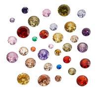 GOMAKERER 104pz Pietra di Zirconia Cubica Trasparente 8 misure, Pietre CZ Sciolte Cabochon Sfaccettati Strass Pietre Diamantate con Dorso A Punta per Nail Art, Orecchini, Bracciali, Pendenti