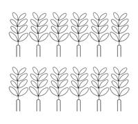 GOMAKERER 12 tralicci per piante rampicanti, griglia da arrampicata nera in plastica, piccola griglia da giardino, supporto per piante a forma di foglia, per ederutute Hoya viti steli piante da