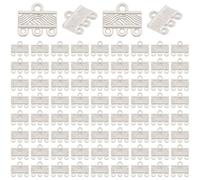 GOMAKERER 120pz Fermagli per Tubi Multifilo In Lega 3 Loops Collana Stratificazione Fermagli Argento Antico Componenti Lampadario Collegamenti Connettori per Bracciale Collana Gioielli 10.5x12.5x1mm