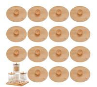 GOMAKERER 15pz Coperchio In Bambù, Coperchi per Vasetti di Yogurt Coperchi per Vasetti A Sfera In Legno Tappi per Bottiglie In Bambù per Stoccaggio e Conservazione Articoli Essenziali per La Cucina