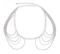 GOMAKERER 1pz Cintura A Catena con Strass, Cinture In Vita con Catena In Nappa In Ferro Platino Catene In Vita Sexy con Catena In Vita In Cristallo Gioielli per Le Donne Decorazione Del Partito