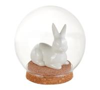 GOMAKERER 1pz Cloche A Cupola con Display Rotondo in Vetro, 11.9x12.2cm Terrario con Campana A Cloche con Base in Sughero Custodia Decorativa A Cupola per Esposizione Decorazione Natalizia, Chiaro